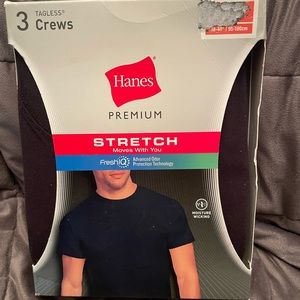 Mens premium stretch three pack crew T-shirts
